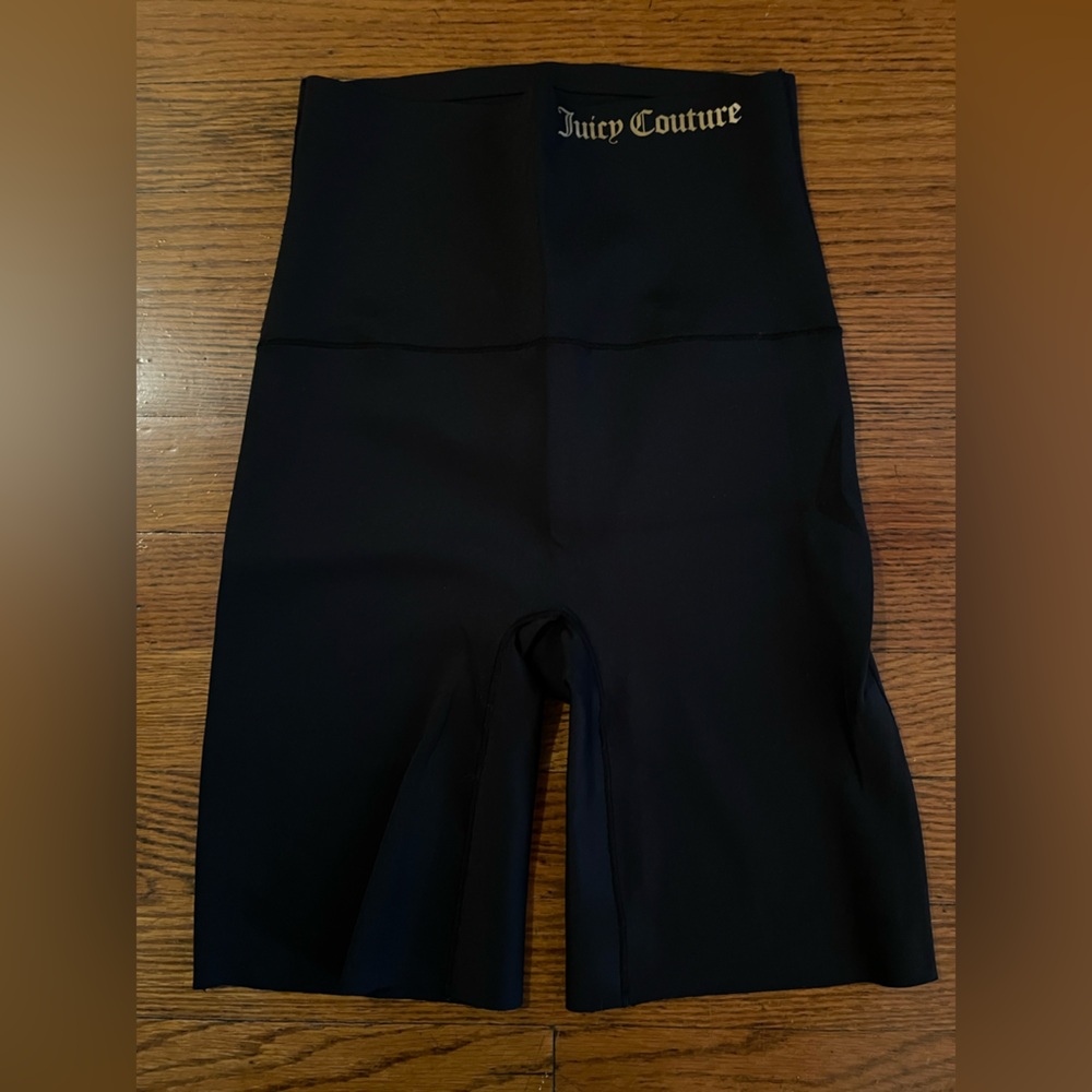 NEW Juicy Couture Black High-Waisted Shapewear Bottom Biker Shorts